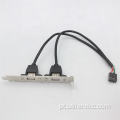Placa-mãe 9 pinos para cabo de defesa de porta USB2.0 duplo